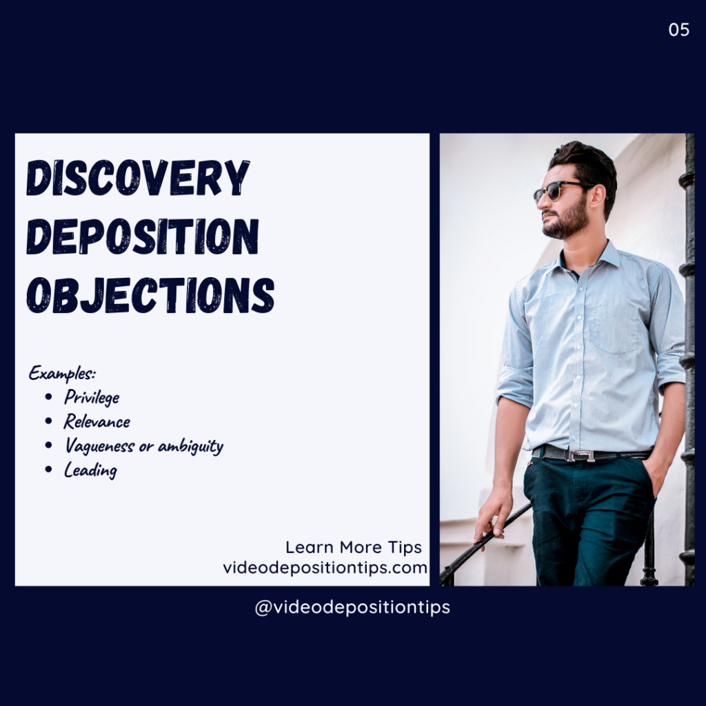 discovery deposition objections - tips in photo