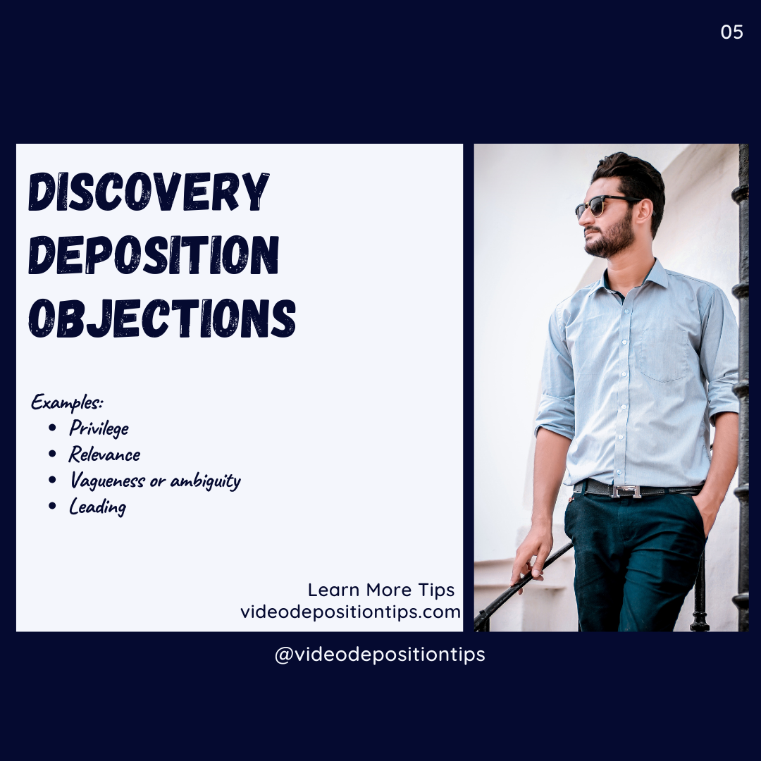 discovery deposition objections - tips in photo